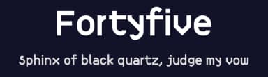 Fortyfive by Başar Uğur — Sans Serif Font — thumbnail 2
