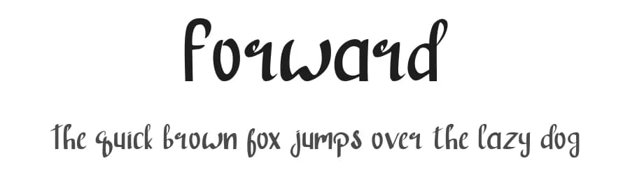 Forward by wonoayu79 — Script Handwritten Font