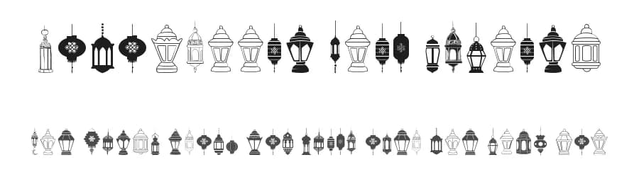 Fotograami Lamp Islamic by fotograami Aldousari — Dingbats Font — preview 1