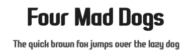 Four Mad Dogs by Chequered Ink — Sans Serif Font — thumbnail 1