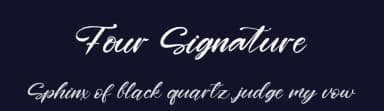 Four Signature by Kong Font — Script Handwritten Font — thumbnail 2