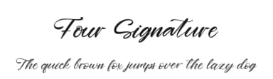 Four Signature by Kong Font — Script Handwritten Font — thumbnail 1