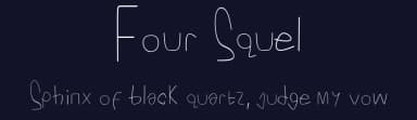 Four Squel by Cuncun Suryadi — Script Handwritten Font — thumbnail 2