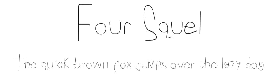 Four Squel by Cuncun Suryadi — Script Handwritten Font