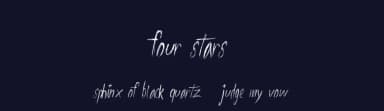 Four Stars by Xerographer Fonts — Script Handwritten Font — thumbnail 2