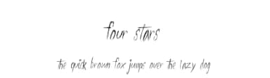 Four Stars by Xerographer Fonts — Script Handwritten Font — thumbnail 1