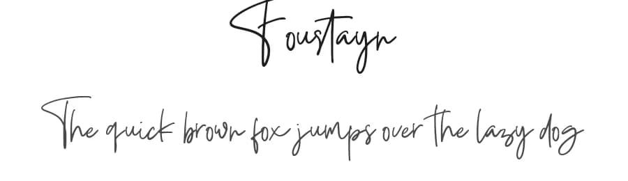 Foustayn by Creatype Studio — Script Handwritten Font
