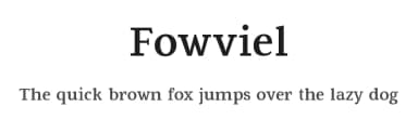 Fowviel by Dmitry Barsukov — Serif Font — thumbnail 1