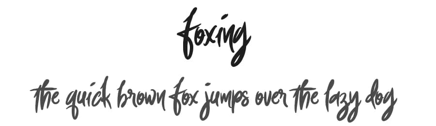 Foxing by The Branded Quotes — Script Handwritten Font
