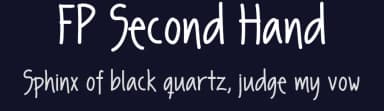 FP Second Hand by Pia Hed Aspell — Script Handwritten Font — thumbnail 2