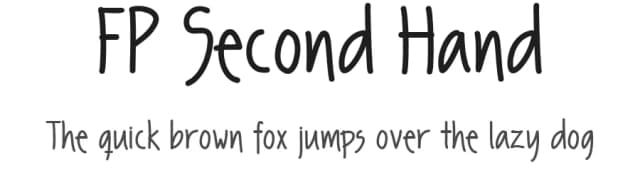 FP Second Hand by Pia Hed Aspell — Script Handwritten Font