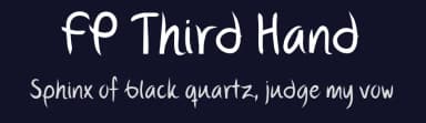 FP Third Hand by Pia Hed Aspell — Script Handwritten Font — thumbnail 2