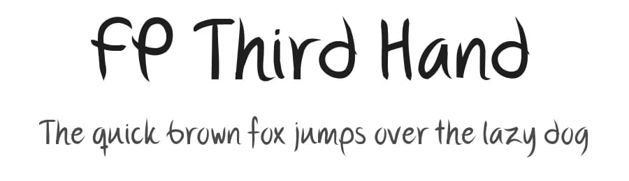 FP Third Hand by Pia Hed Aspell — Script Handwritten Font