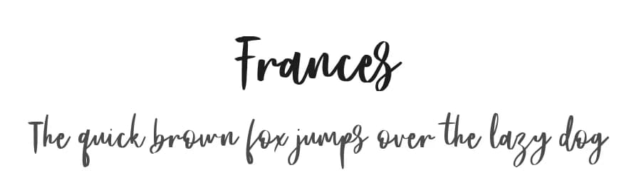 Frances by Maulana Creative — Script Handwritten Font