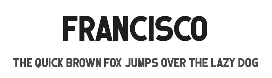 Francisco by Kong Font — Sans Serif Font