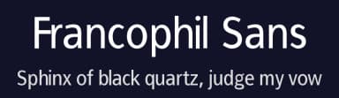 Francophil Sans by Manfred Klein — Sans Serif Font — thumbnail 2