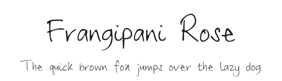 Frangipani Rose by Kimberly Geswein — Script Handwritten Font