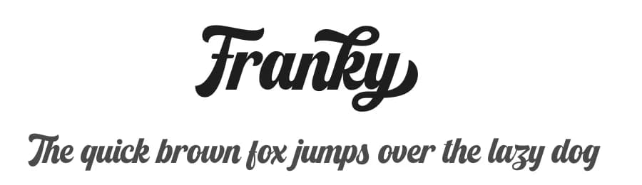 Franky by HastaType — Script Handwritten Font
