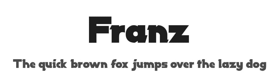 Franz by Kong Font — Sans Serif Font