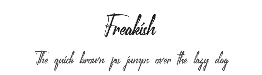 Freakish by Calligraphy Fonts — Script Handwritten Font