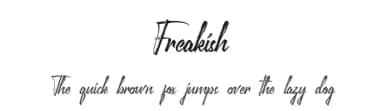 Freakish by Calligraphy Fonts — Script Handwritten Font — thumbnail 1