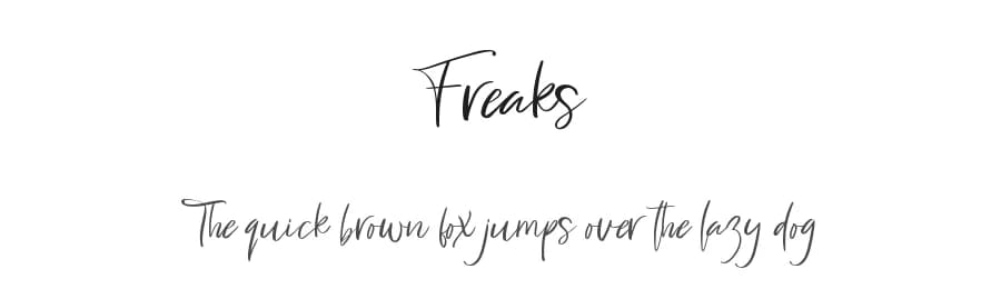 Freaks by AminMario — Script Handwritten Font