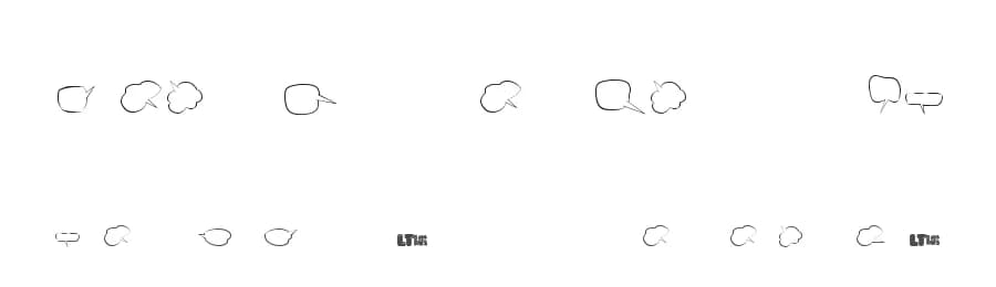 Freaky Comment Balloons LT by jane aka ladytimeless aka justsomelady — Dingbats Font