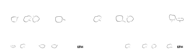 Freaky Comment Balloons LT by jane aka ladytimeless aka justsomelady — Dingbats Font