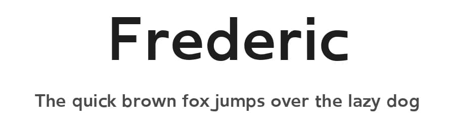 Frederic by Matthieu Lonton — Sans Serif Font
