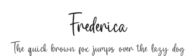 Frederica by lyanatha — Script Handwritten Font