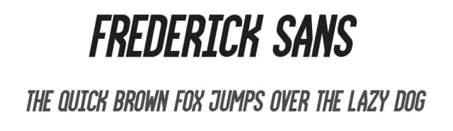 Frederick Sans by BfredDesign — Sans Serif Font