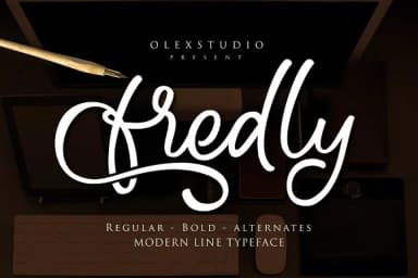 Fredly Font by Olexstudio — Script Handwritten Font — thumbnail 1
