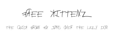 Free Kittenz by Xerographer Fonts — Script Handwritten Font — thumbnail 1