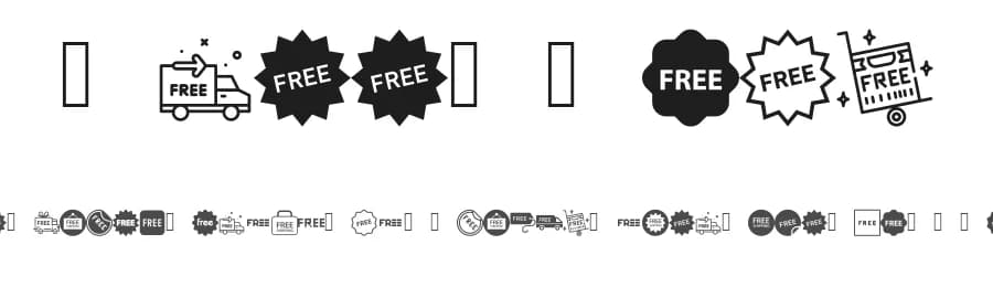 Free Tags by ArFonts — Dingbats Font