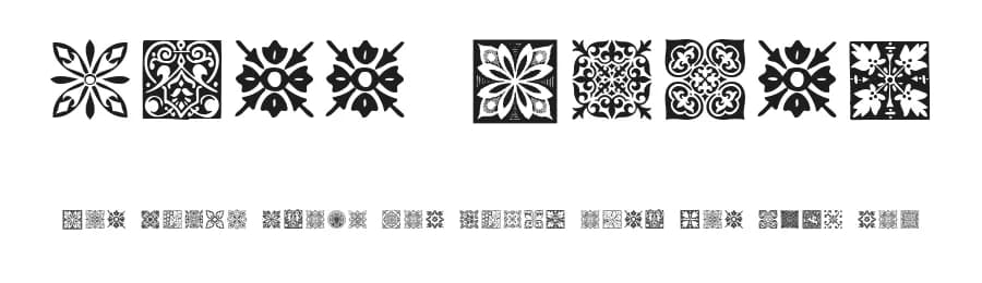 Free Tiles by Intellecta Design — Dingbats Font