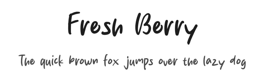 Fresh Berry by MJType — Script Handwritten Font