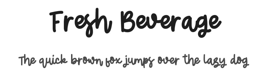 Fresh Beverage by ONG Type — Script Handwritten Font