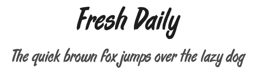 Fresh Daily by BLKBK Fonts — Script Handwritten Font