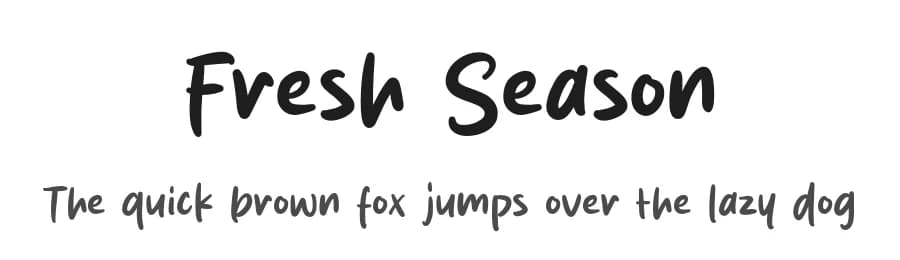 Fresh Season by MJType — Script Handwritten Font