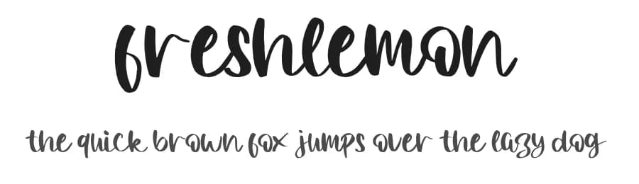 Freshlemon by Al Ghul — Script Handwritten Font