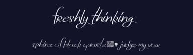 Freshly Thinking by Xerographer Fonts — Script Handwritten Font — thumbnail 2