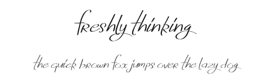 Freshly Thinking by Xerographer Fonts — Script Handwritten Font