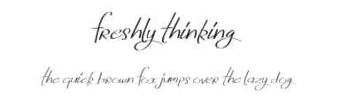 Freshly Thinking by Xerographer Fonts — Script Handwritten Font — thumbnail 1
