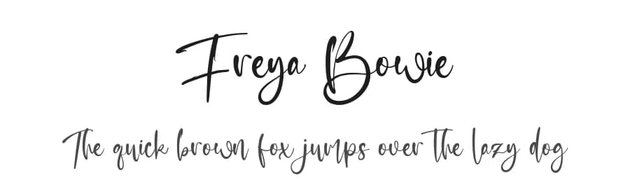 Freya Bowie by Staircase Studio — Script Handwritten Font
