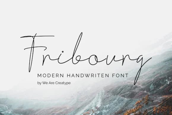 Fribourg Font by Helotype — Script Handwritten Font
