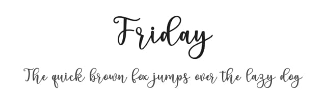 Friday by Amarlettering - Takiy — Script Handwritten Font