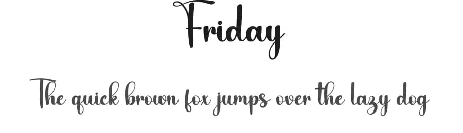 Friday by Harlek Studio — Script Handwritten Font