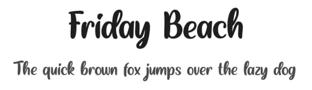 Friday Beach by Kurnia Setyadi — Script Handwritten Font