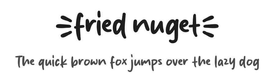 Fried Nuget by MJType — Script Handwritten Font