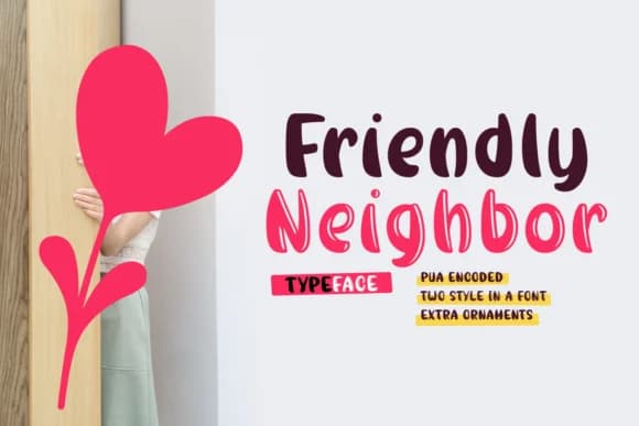 Friendly Neighbor Font by Rifki (7ntypes) — Script Handwritten Font